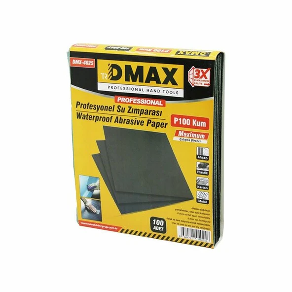 100 ADET P100 KUM - KAĞIT - SU ZIMPARASI -230X280MM - KULLANIM= METAL - AHŞAP - PLASTİK - KARTON (5067) ürün görseli 1