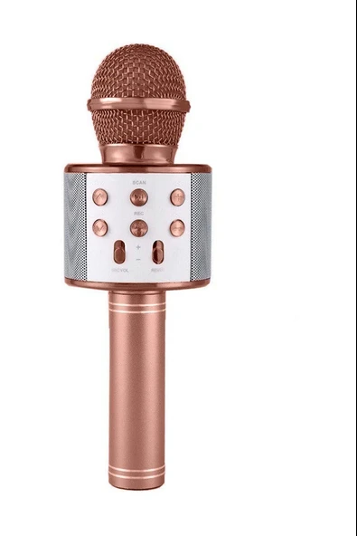 Karaoke Mikrofonlu Hoparlör - Şarjlı -Bluetooth Rose Gold (5067) ürün görseli 1