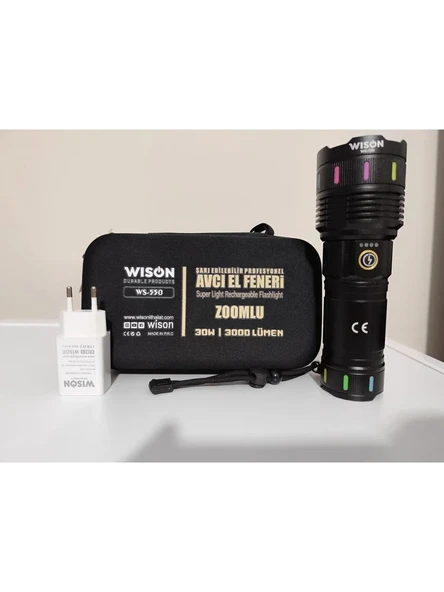 Ws-550 30w 3000 Lümen Zoomlu Profosyonel El Feneri (5067) ürün görseli 1