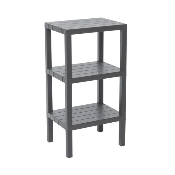 3 RAFLI GRİ MODÜLER ÜNİTE PLASTİK 38x29x74 cm (5067) ürün görseli 1