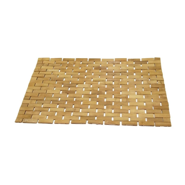 DİKDÖRTGEN - BAMBU KAYDIRMAZ BANYO PASPASI 42X62CM (5067) ürün görseli 1