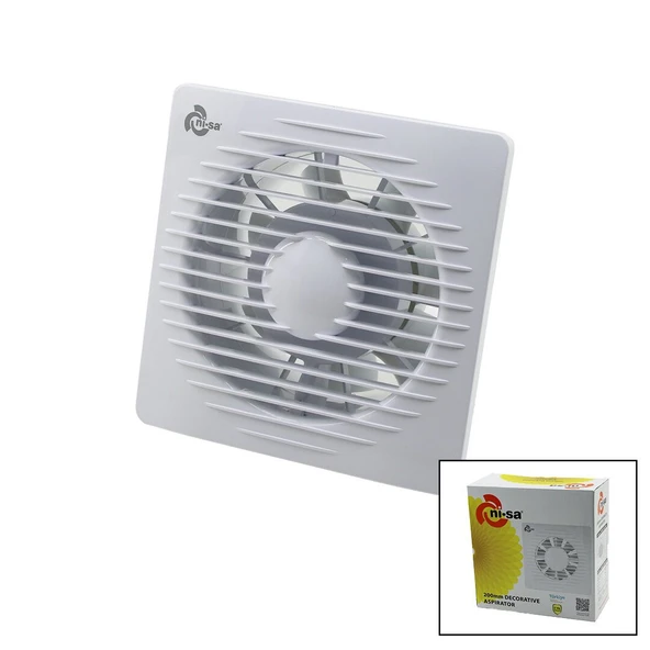 200 8İNÇ BANYO TUVALET HAVALANDIRMA ASPİRATÖRÜ 40W 200M3/H  EBT-200 (5067) ürün görseli 1