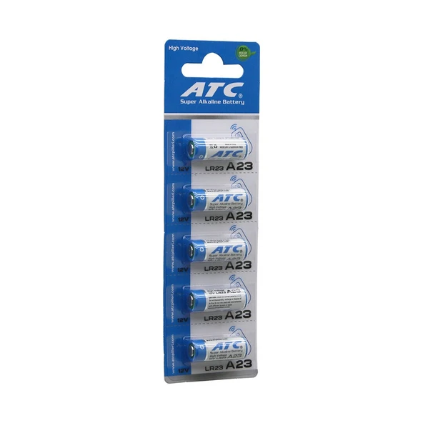 ATC SUPER ALKALİNE BATTERY A23 - 23A LR23 ARAÇ - OTO KUMANDA PİLİ 12V 5Lİ KART (5067) ürün görseli 1