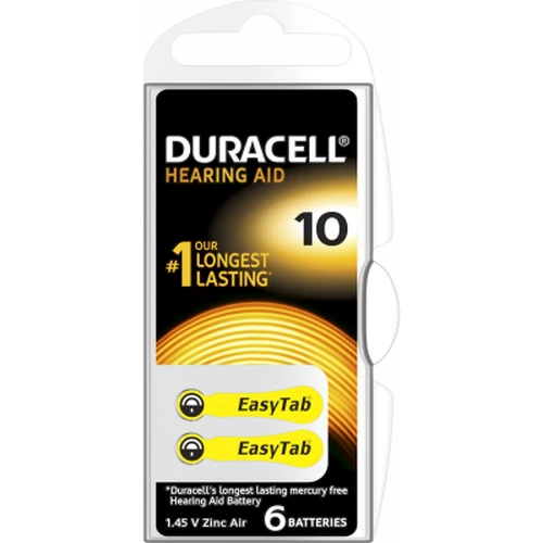 DURACELL 10 İŞİTME CİHAZI KULAK PİLİ 6 PİL 1 KUTU (5067) ürün görseli 1