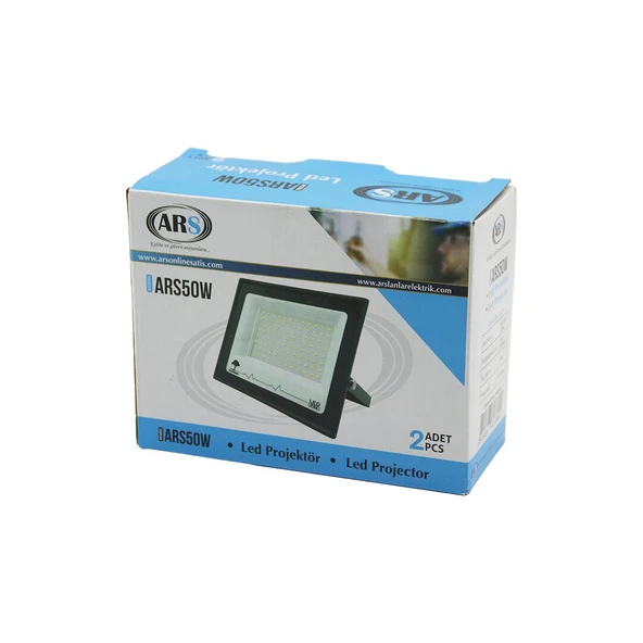 2PCS 50W  LED PROJEKTÖR  15X11.5CM AYDINLATMA AÇISI: 120 DERECE 50.000 SAAT ÖMÜR MODEL-ARS50W (5067) ürün görseli 1