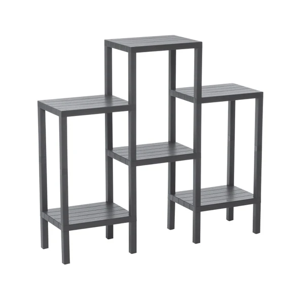 6 RAFLI - GRİ MODÜLER ÜNİTE PLASTİK 108x100x29 cm (5067) ürün görseli 1