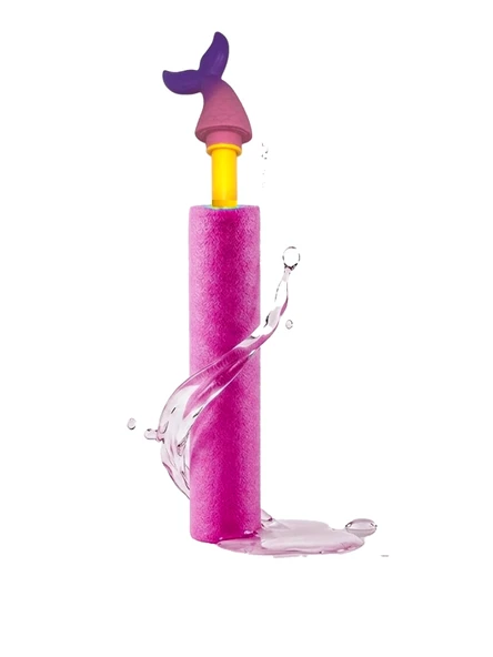 Figürlü Köpük Su Pompası Oyuncağı (33 cm) - Deniz Kızı - Pembe ürün görseli 1