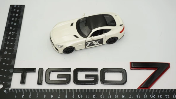 DK Tuning Chery Tiggo 7 Bagaj Kırmızı Siyah ABS Yazı Logo Amblem ürün görseli 1