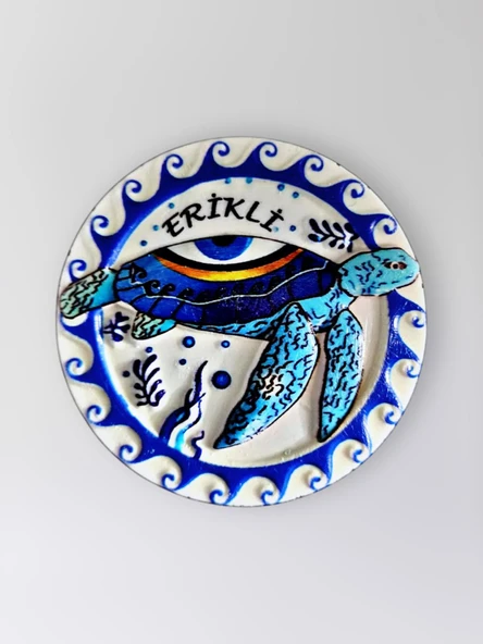 ERİKLİ Polyester Kabartmalı Kaplumbağalı Magnet 7 cm Dekoratif Hediyelik Buzdolabı Süsü (Kod:1313) ürün görseli 1