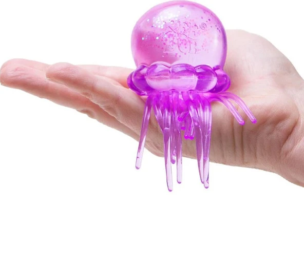 Jelly Squish Sevimli Denizanası Sukuşi Simli Yumuşak Stres Atıcı Oyuncak - 1 Adet ürün görseli 1