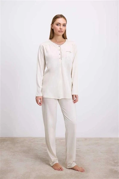 Amora Secret  Uzun Kollu T-shirt Ve Pantolon Pijama Takım ürün görseli 1