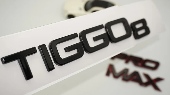 DK Tuning Chery Tiggo 8 Pro Max Bagaj Kırmızı Siyah ABS Yazı Logo Amblem ürün görseli 1