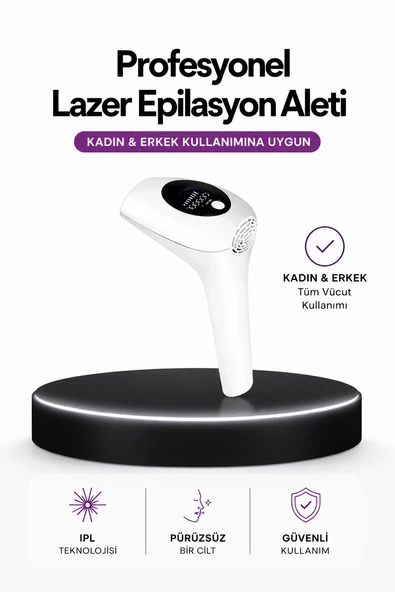 Ipl Teknolojili Erkek Ve Kadın Kullanımına Uygun Lazer Epilasyon Cihaz ürün görseli 1