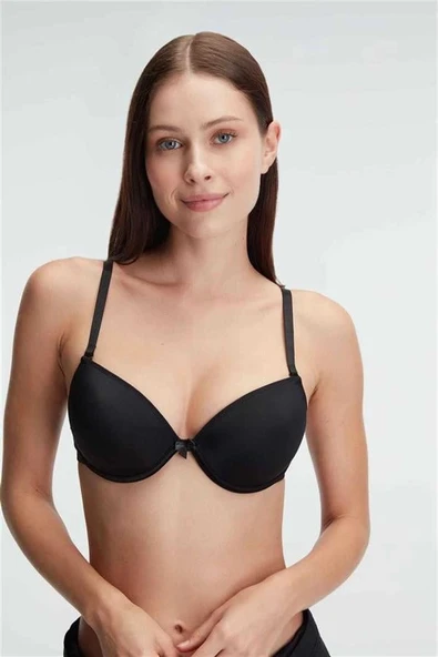 Amora Secret  Balenli Destekli Dolgulu Askıları Çıkabilen İnce Mideli Günlük Klasik T-shirt Sütyeni ürün görseli 1