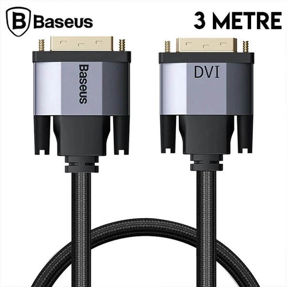 Nevamel Baseus Enjoyment Series DVI TO DVI HDTV Projector Kablo 3 Metre-(5775) ürün görseli 1
