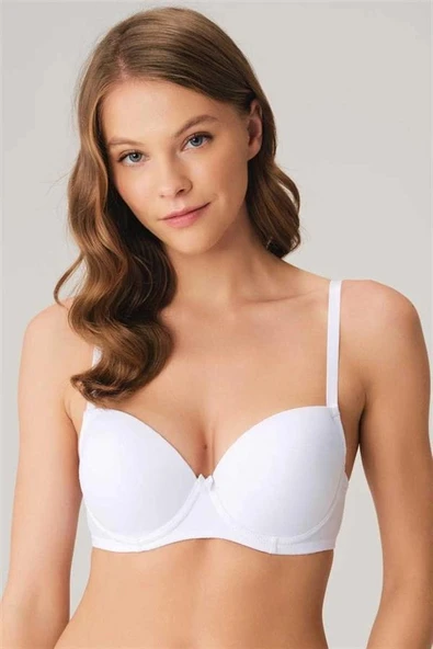 Amora Secret  Balenli Destekli Dolgulu Askıları Çıkabilen Günlük Klasik T-shirt Sütyeni ürün görseli 1
