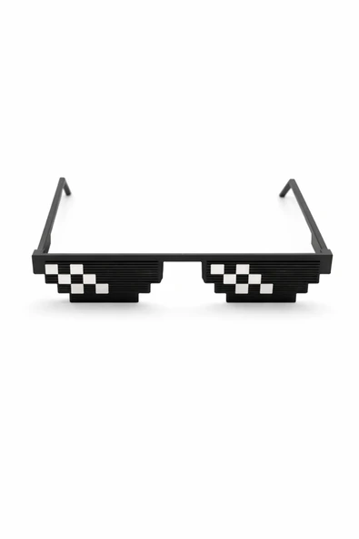 Pixel Thug Life Gözlük | Deal With It 8-Bit Piksel Tasarım | Eğlenceli Parti & Sosyal Medya ürün görseli 1