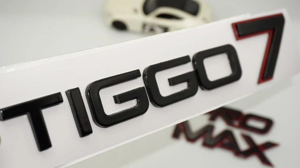 DK Tuning Chery Tiggo 7 Pro Max Bagaj Kırmızı Siyah ABS Yazı Logo Amblem ürün görseli 1