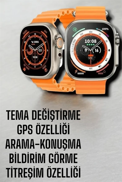 Nevamel Suya ve Toza Dayanıklı 45 MM Akıllı Saat Bildirim ve Cevapsız Çağrı Görüntüleme ürün görseli 1
