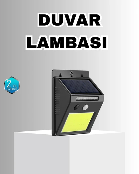Nevamel Solar Güçlü LED Dış Mekan Lambası – Güneş Enerjisiyle Şarj Olan Sensörlü Bahçe Işığı ürün görseli 1