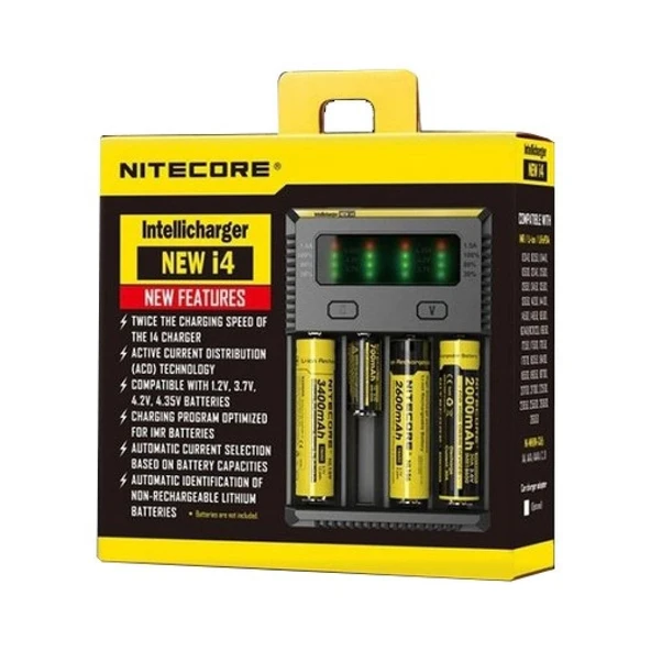 Nitecore New İ4 İntelli Charger Li-ion / Nı-cd / Nı-mh Pil Şarj Cihazı ürün görseli 1