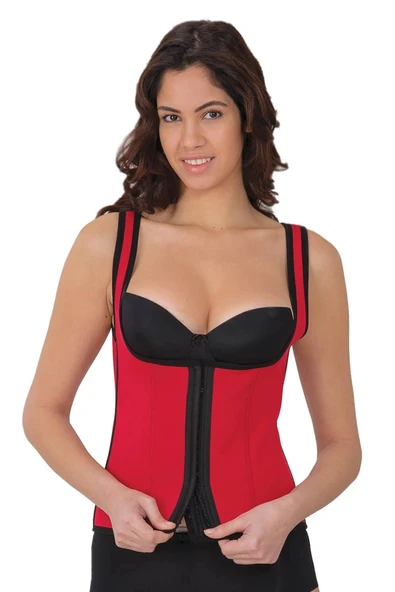 Amora Secret  Kırmızı Mı 9173 Terletici Agraflı Göğsü Açık Atlet Korse ürün görseli 1