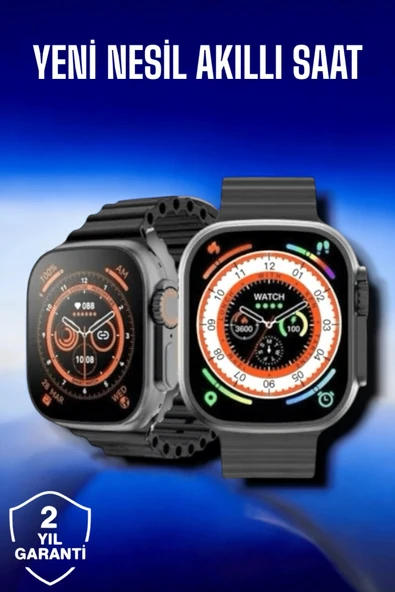 Nevamel 45 MM Gri Kasa Ultra Akıllı Saat Sesli Görüşme Sağlık Takibi Suya Dayanıklı ürün görseli 1
