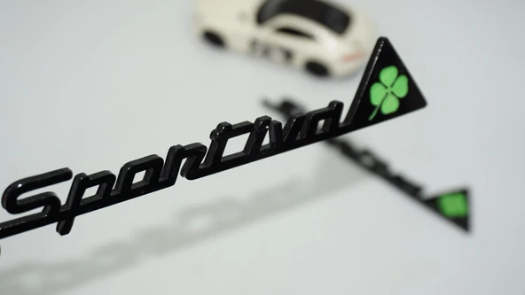 DK Tuning Alfa Romeo Sportiva Yonca Siyah Yeşil Logo Amblem Arma Seti ürün görseli 1