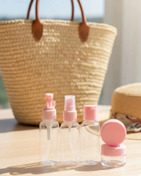 Nevamel® 30 ml 5’li Seyahat Banyo Şişe Seti Çantalı ürün görseli 1