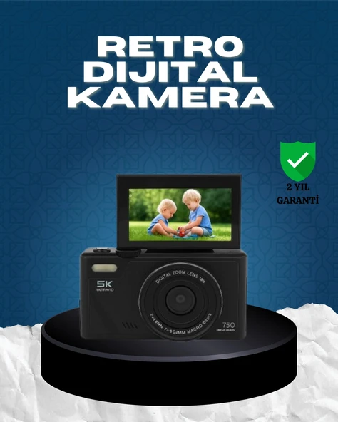 Nevamel® 5K UHD Dijital Kamera 75MP Sensör 18x Zoom Stabilizasyonlu ürün görseli 1