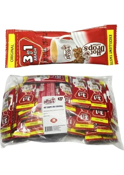 HOT DROPS 3Ü1 ARADA SEYAHAT BOY HAZIR KAHVE 40 ADET X 9 GR ürün görseli 1