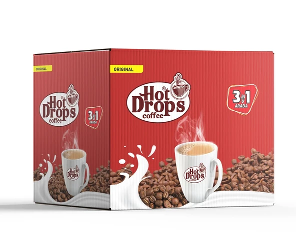 HOT DROPS 3Ü1 ARADA HAZIR KAHVE 50 ADET X 18 GR ürün görseli 1