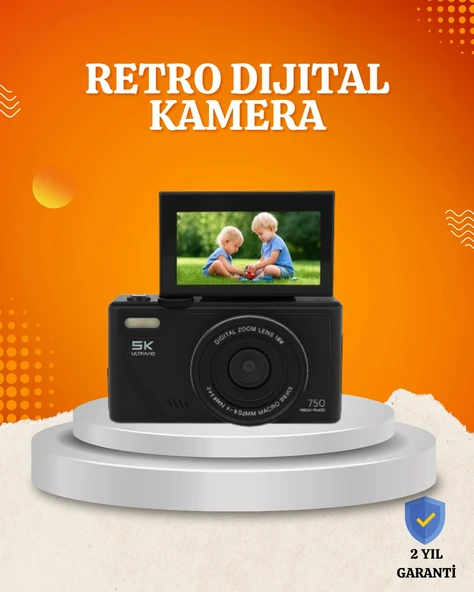 Nevamel® 75MP 5K Video Destekli Dijital Kamera 18x Zoom Çok Eksenli Stabilizasyon ürün görseli 1