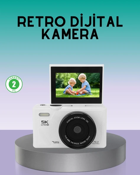 Nevamel® WiFi Bağlantılı 5K Ultra HD Dijital Kamera 75MP Otofokus ürün görseli 1