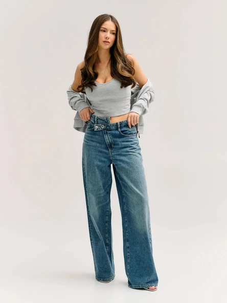 Guess Gina Kadın Palazzo Fit Jean ürün görseli 1