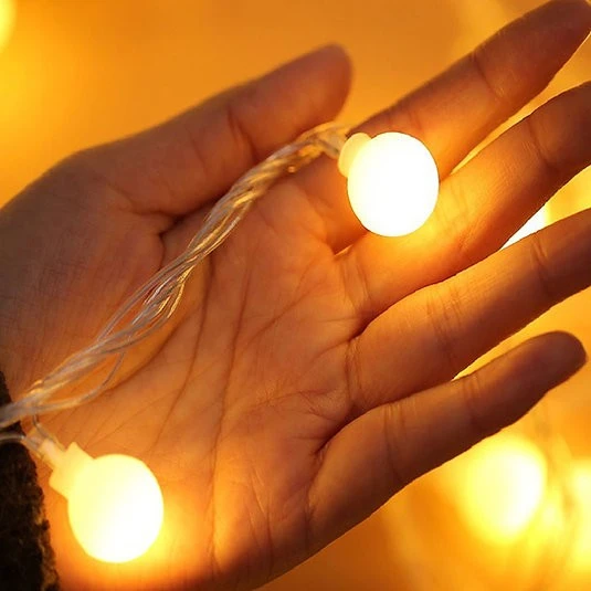 Dekoratif Fişli Top Led Işık Yılbaşı Aydınlatma 5 Metre ürün görseli 1