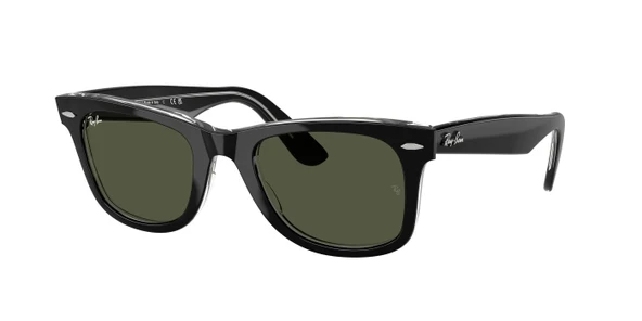 Ray-Ban Wayfarer Güneş Gözlüğü RB2140 129431 Black On Transparent Green 50 Ekartman ürün görseli 1