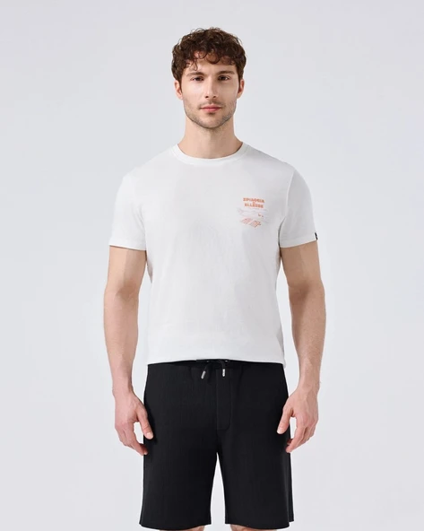 Ellesse 6SM5065-OF Erkek Tişört - Kırık Beyaz ürün görseli 1