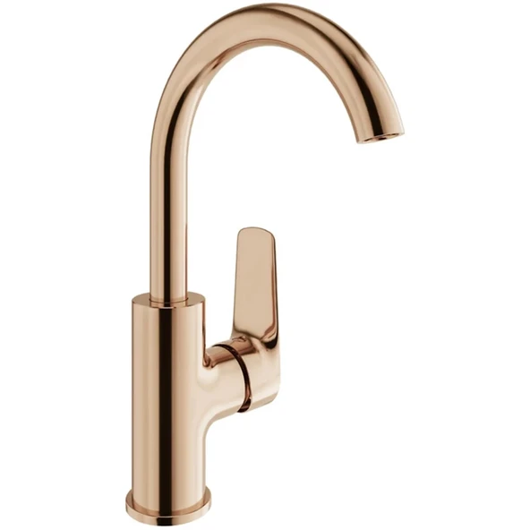 Kale Tandem Döner Borulu Rose Gold Lavabo Bataryası 410200505484 ürün görseli 1