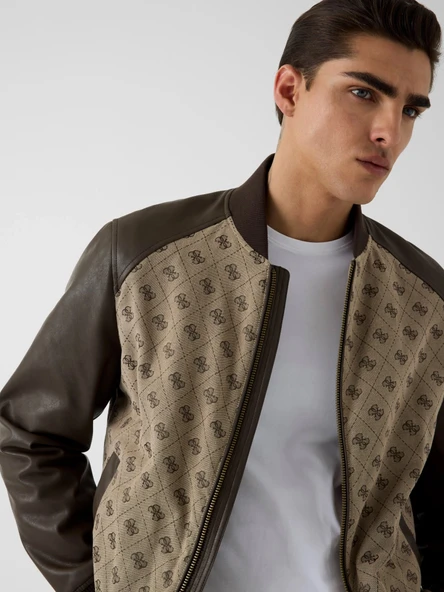 Guess Mono Erkek Bomber Ceket - Resim 4
