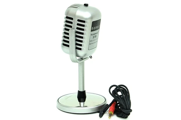 Karaoke Mikrofon Silver Speaker Hediyelik - Resim 2