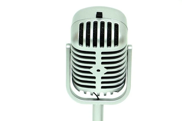 Karaoke Mikrofon Silver Speaker Hediyelik - Resim 3