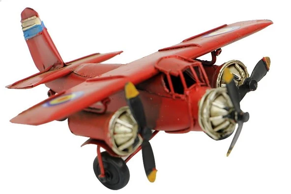 Dekoratif Metal Uçak Vintage Biblo Dekoratif Ev Ofis Hediyelik ürün görseli 1