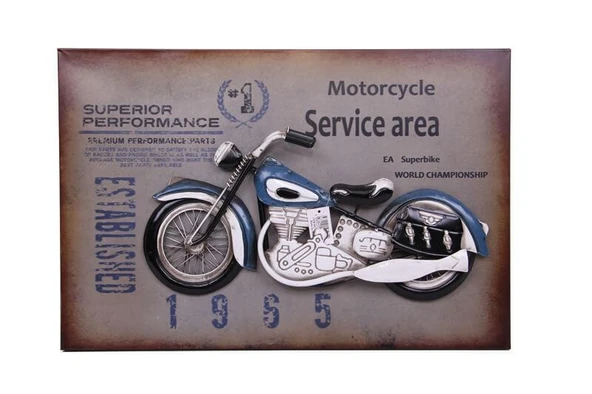 Motorsiklet Tablo Pano Vintage Dekoratif Ev Ofis Hediyelik ürün görseli 1