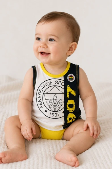FENERBAHÇE ORİJİNAL LİSANSLI  SIFIR KOL BEBEK T-SHİRT ürün görseli 1