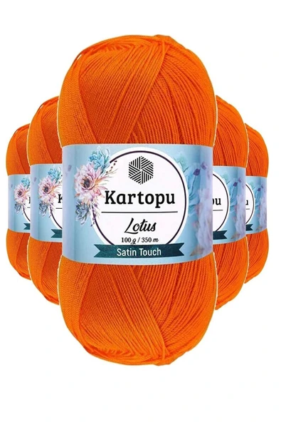 5 Adet Lotus Bikini Büstiyer Bluz Örgü İpi K273 Turuncu ürün görseli 1