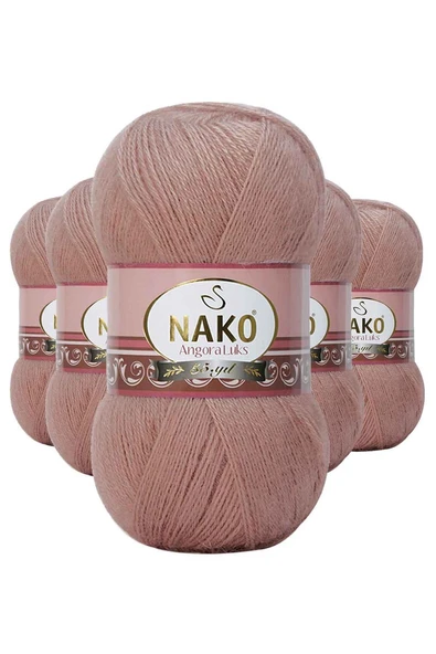 5 Adet Angora Lüks El Örgü İpi Bronz 11054 ürün görseli 1