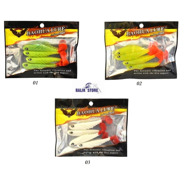 3557 Vıper Soft Serisi 8.5 Cm 4Lü Paket Silikon Yem  01 ürün görseli 1