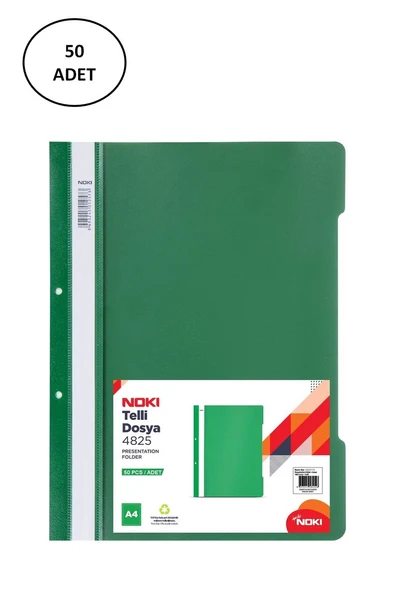 Noki Eco Telli Dosya Yeşil 50 li ürün görseli 1