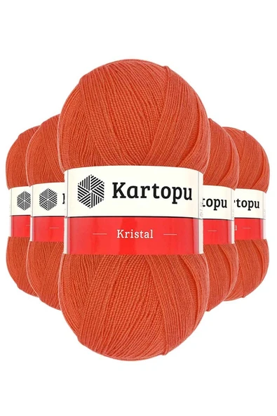 5 Adet Kristal Çift Katlı El Örgü Lif İpi Narenciye K1212 ürün görseli 1